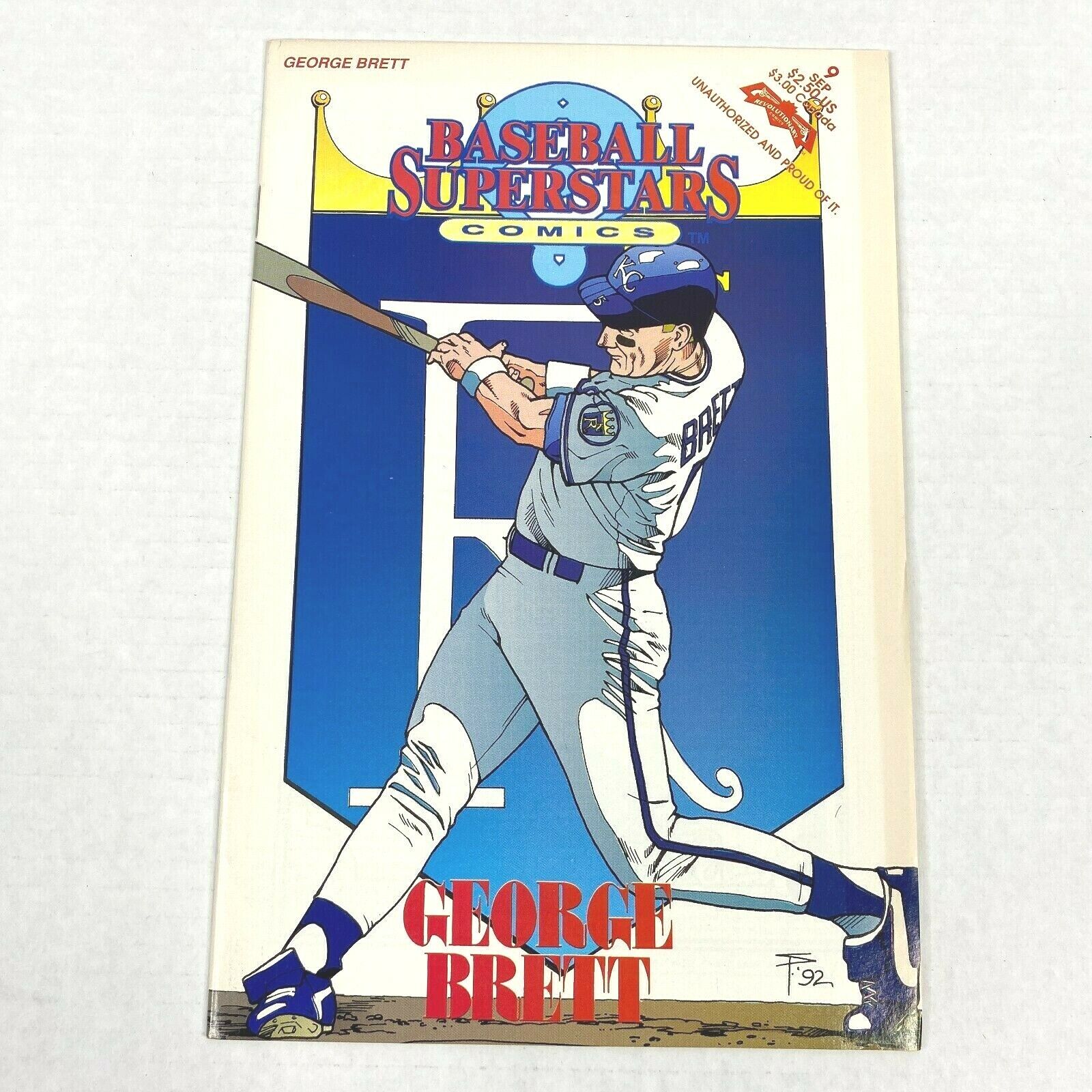 VTG 1992 Revolutionary Comics Baseball Superstars #9 MLB George Brett Comic Book