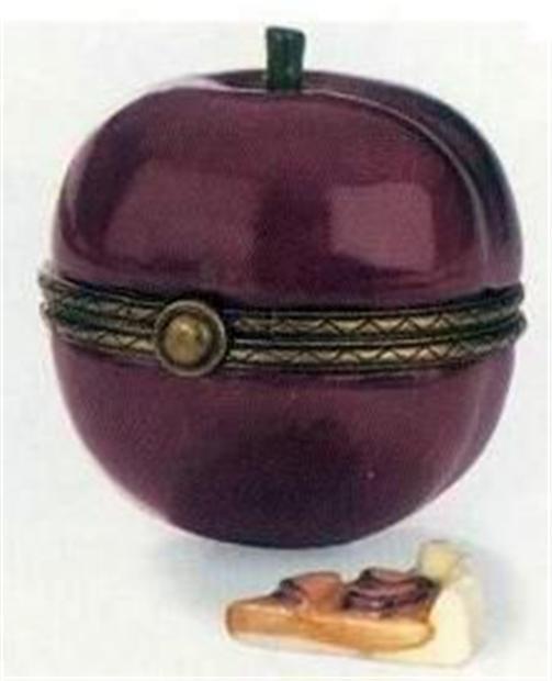 Porcelain Hinged Box Plum with Plum Tart Trinket Midwest PHB New in Box NOS