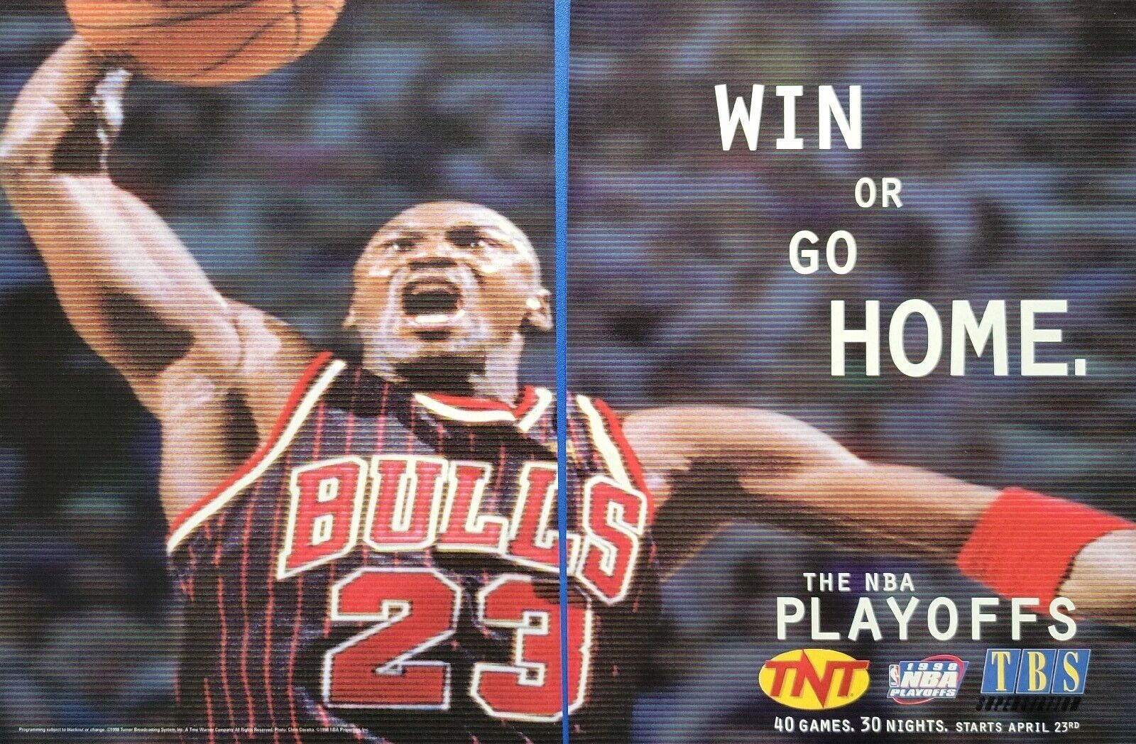 1998 VINTAGE 2 PG PRINT AD - NBA PLAYOFFS AD MICHAEL JORDAN BULLS 1998 PLAYOFFS 