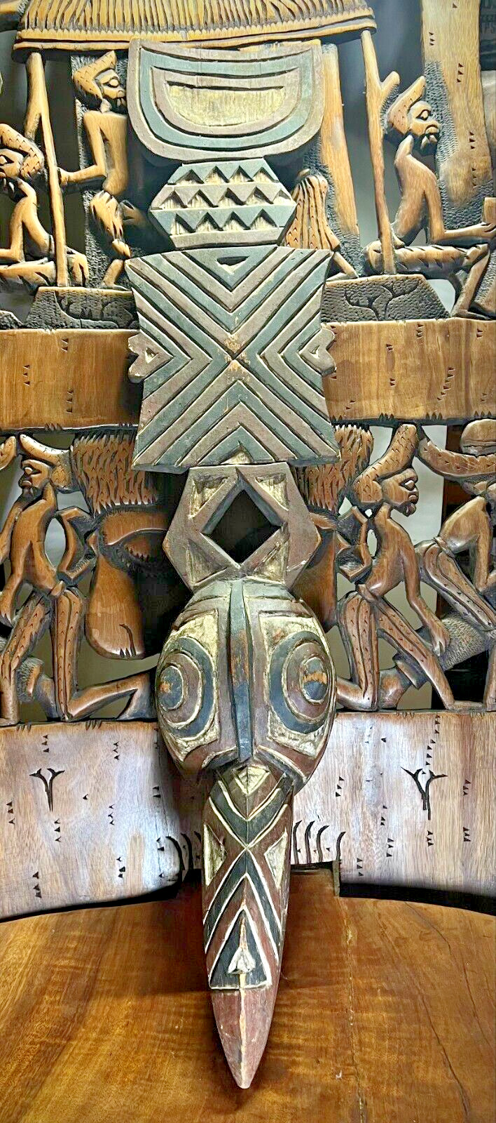 Bwa Ba Tribe in Burkina Faso HUGE Antique Hand Carved Wooden 