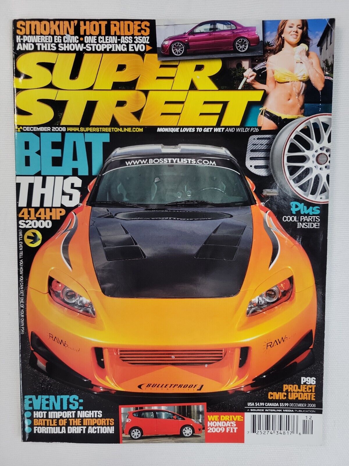 Super Street Magazine - December 2008 - S2000, Civic, 350z