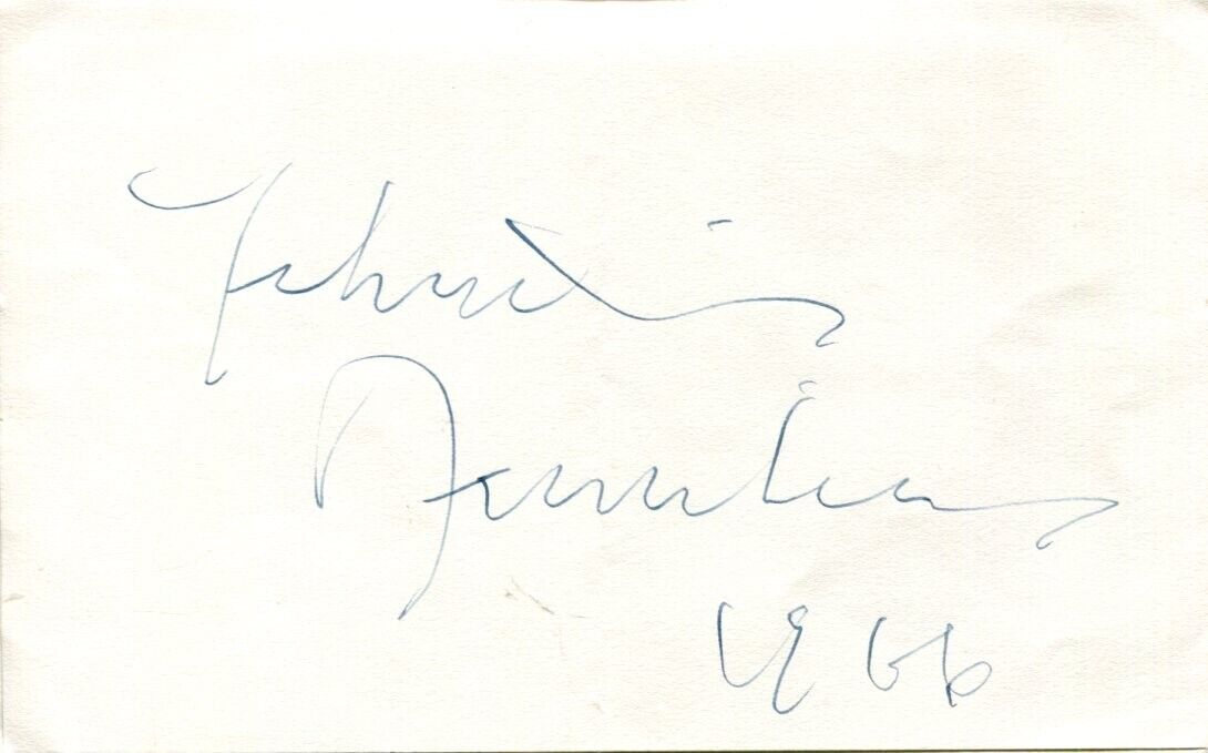 Yehudi Menuhin Classical Violinist Conductor  Rare Signed Autograph
