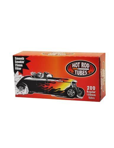 Hot Rod Tube Cigarette Tubes 200 Count Per Box Regular Flavor 100mm (Pack of 50)