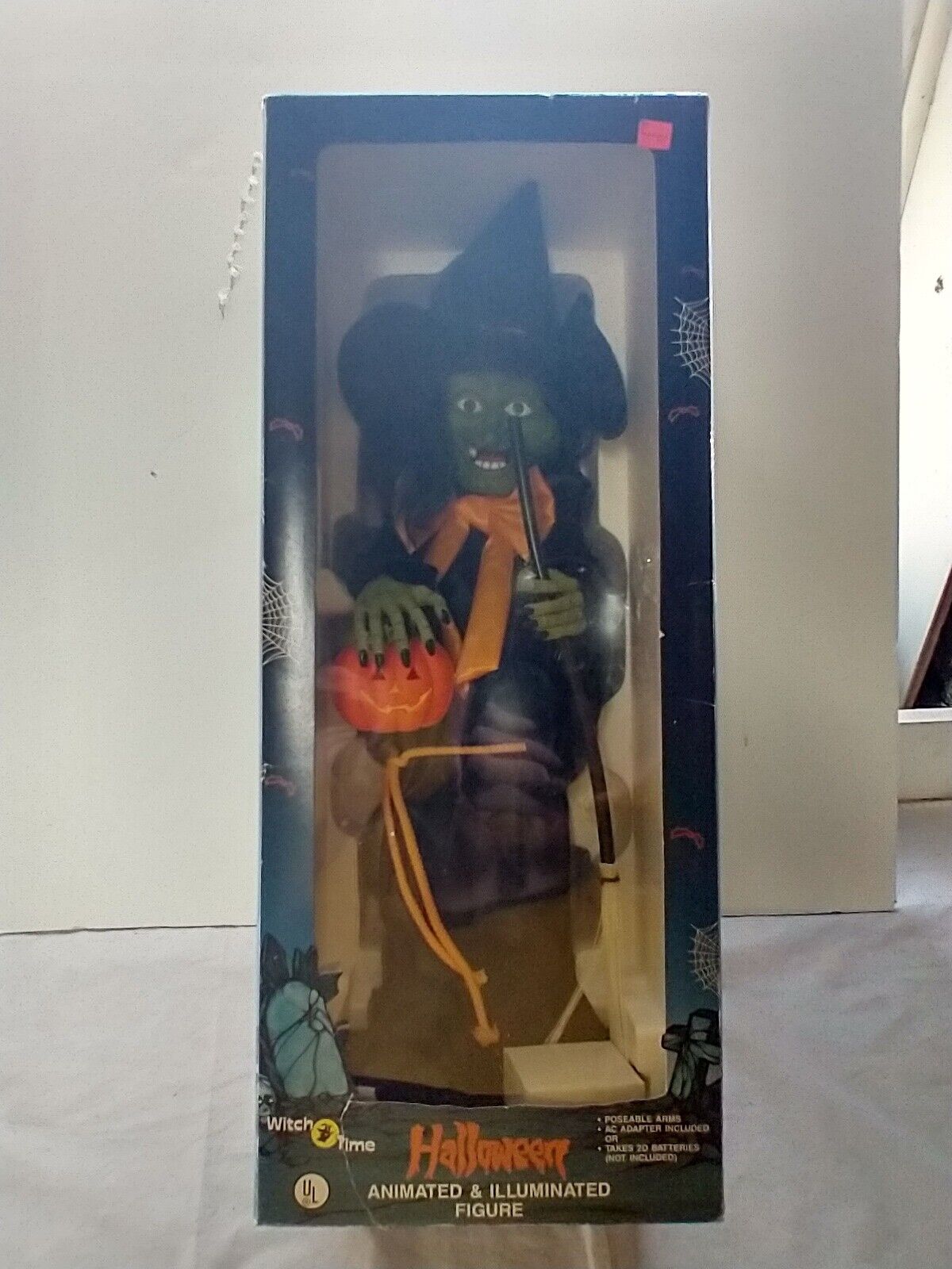 Vintage 1989 Witch Time Animated And Illuminated Halloween Figure Untested
