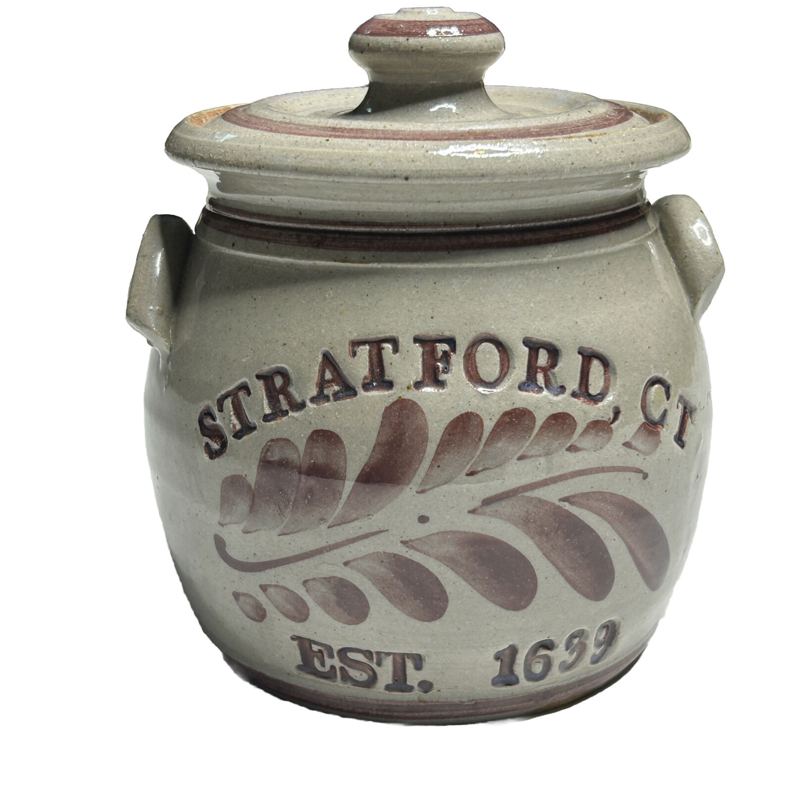 Vintage Stratford Connecticut Crock 6x6 Inches