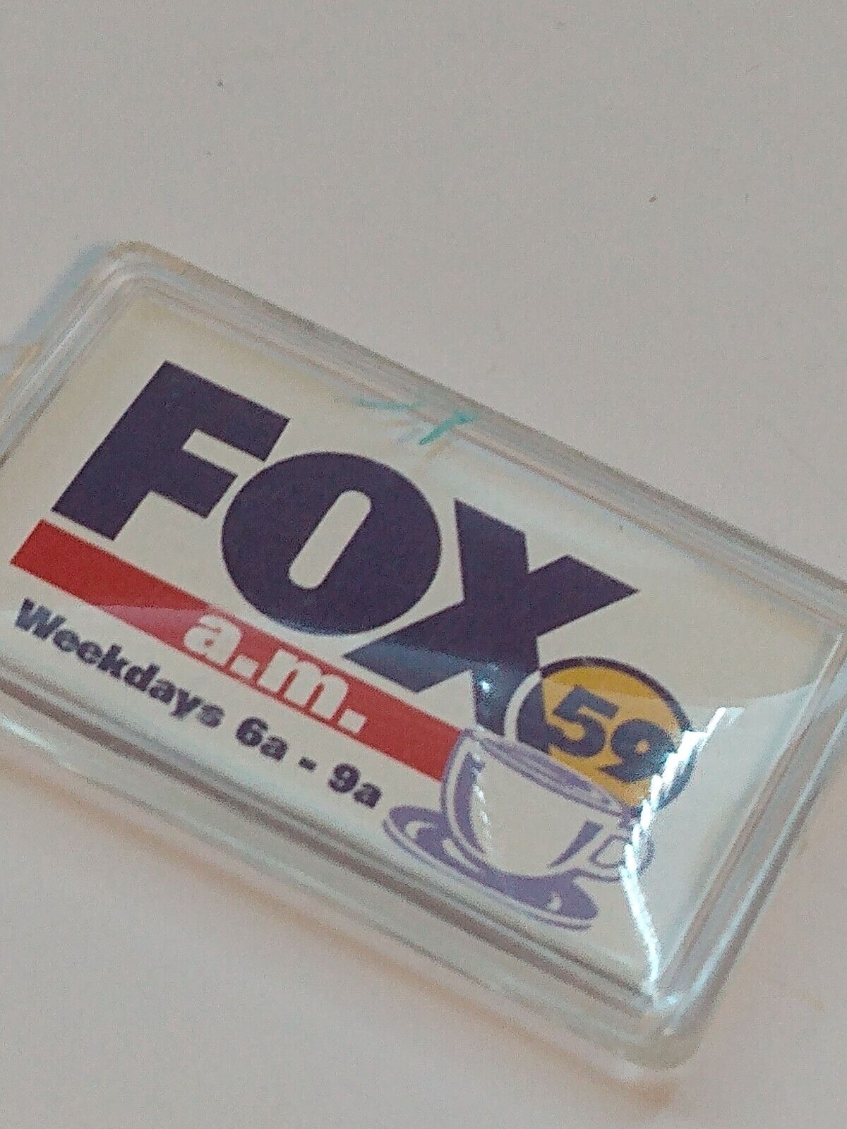 Fox 59 Makes My Morning Advertising Plastic Keyring