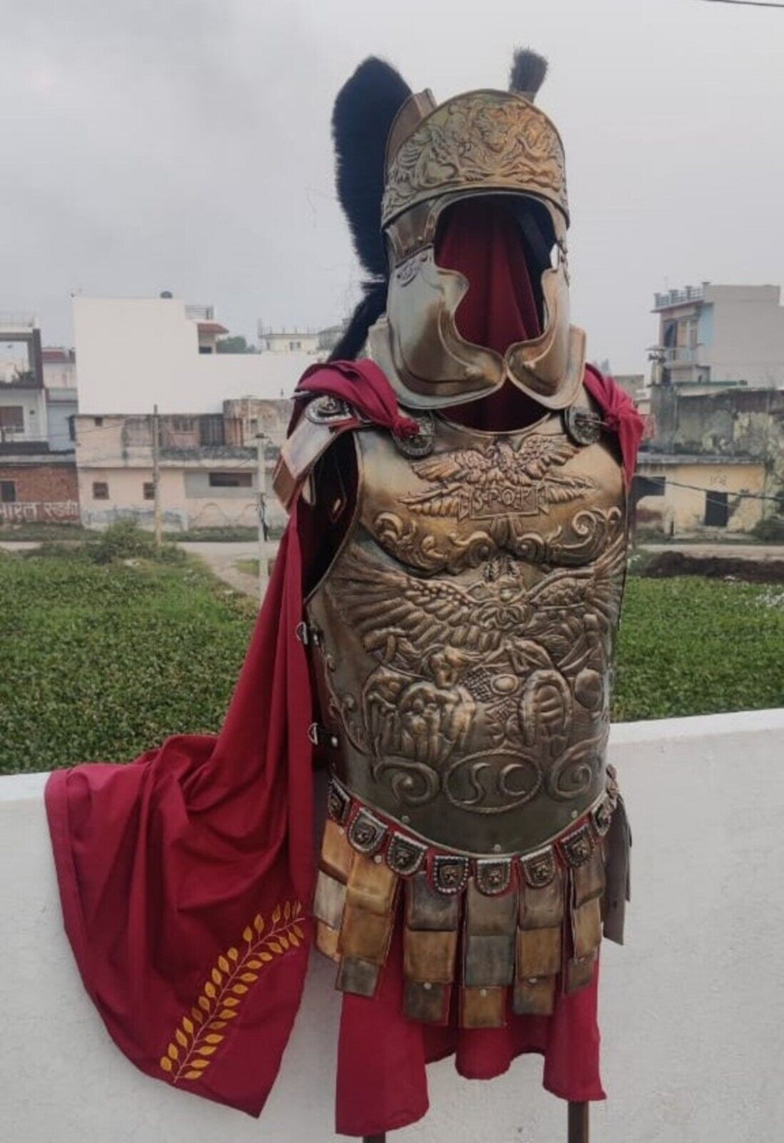 Medieval Brass Big Eagle Armor Roman Cuirass Reenactment Breastplate 18ga Brass