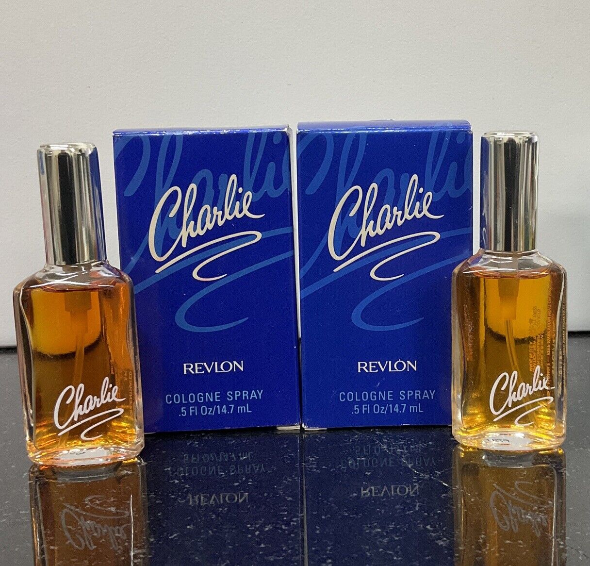 Vintage Charlie By Revlon Cologne Spray - 0.5 oz Full Bottle Lot Of 2