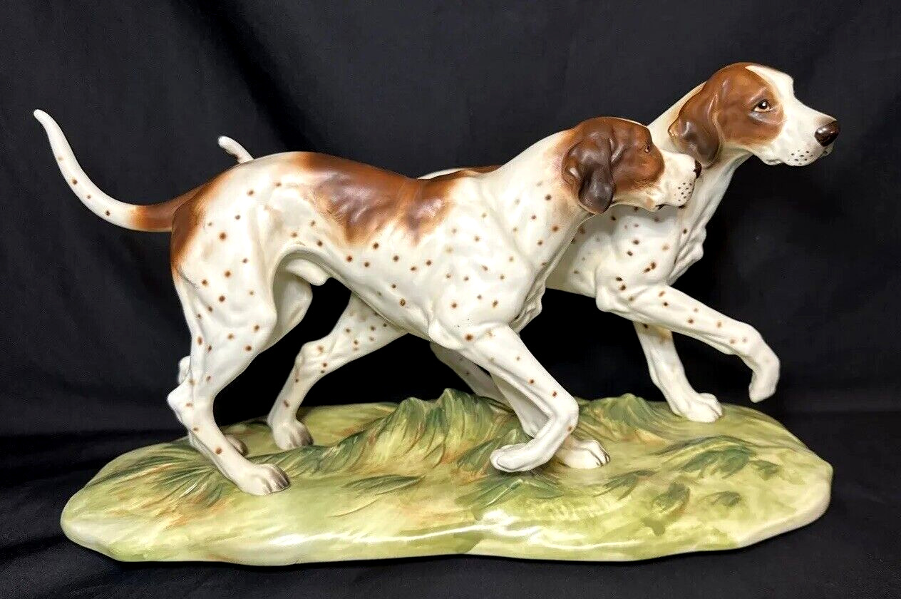 English Pointer Dog Porcelain Andrea by Sadek Japan Bird Rabbit Hunt *CRACKED*