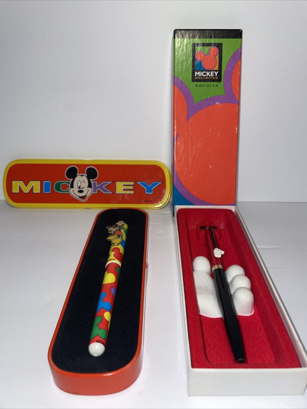 Lot of 2 Mickey Unlimited Pens Kreisler Red & Black & Pentech Multi-color