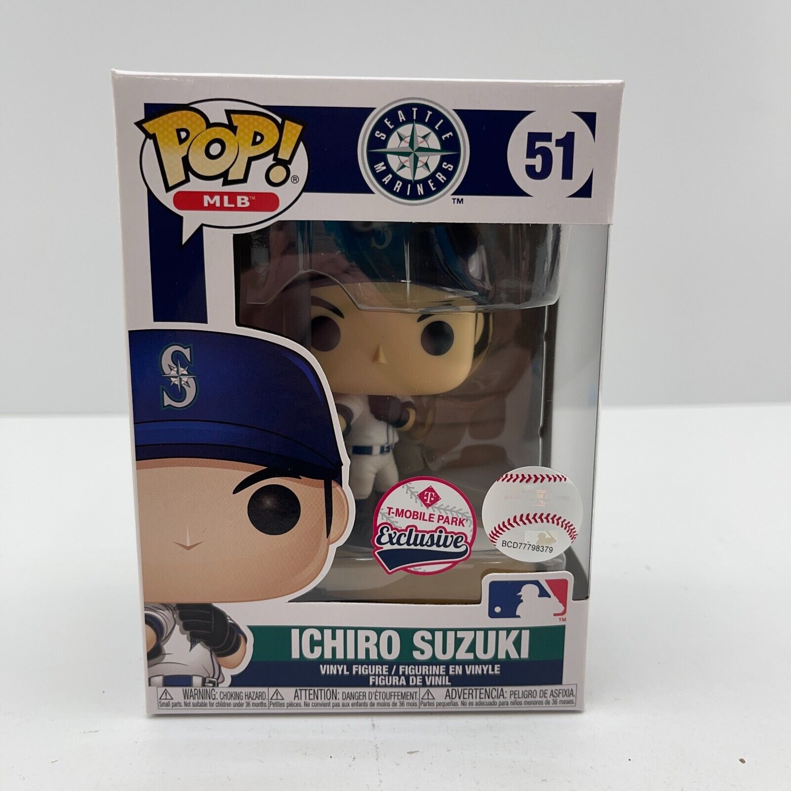Funko Pop MLB 51 Ichiro Suzuki  Seattle Mariners T-Mobile Exclusive Vinyl Figure