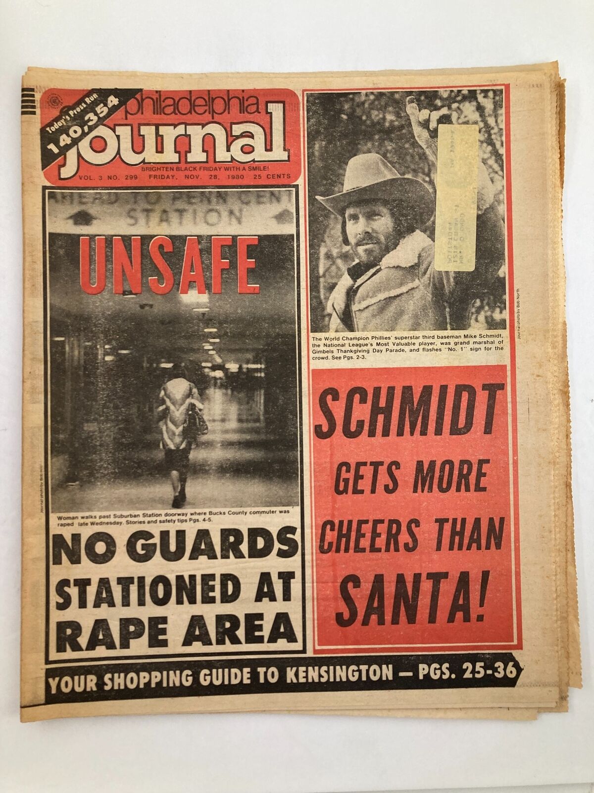 Philadelphia Journal Tabloid November 28 1980 MLB Phillies Mike Schmidt