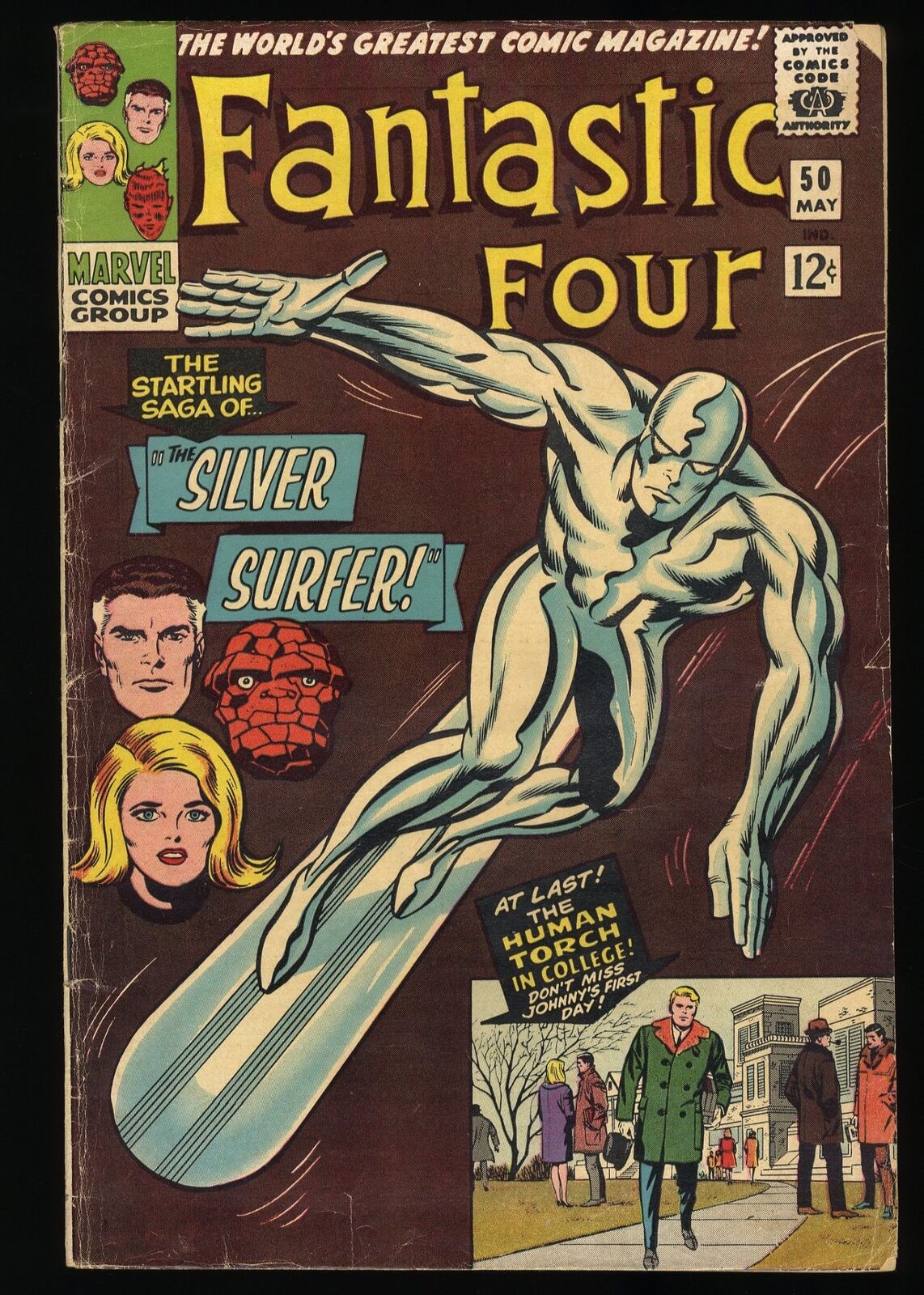 Fantastic Four #50 VG+ 4.5 3rd Appearance Silver Surfer Human Torch Marvel