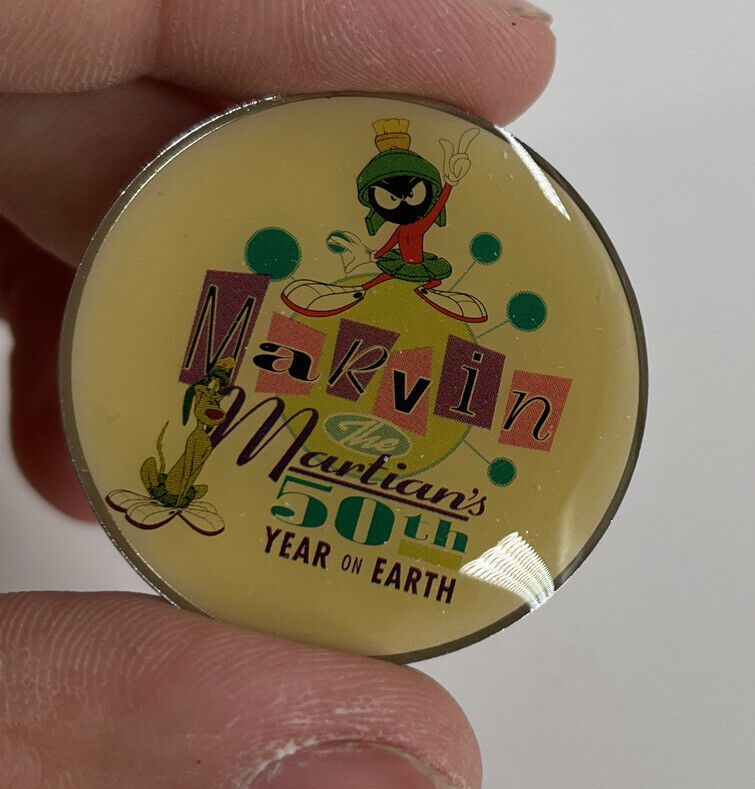 Vintage Marvin the Martian’s 50th Year on Earth Pin NEW 1998