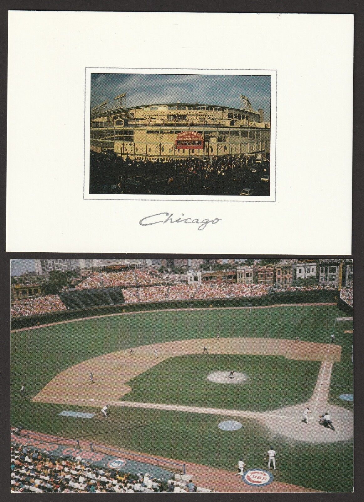 (2)Limited in Distribution Chicago Cubs Wrigley Field Baseball Stadium Postcards