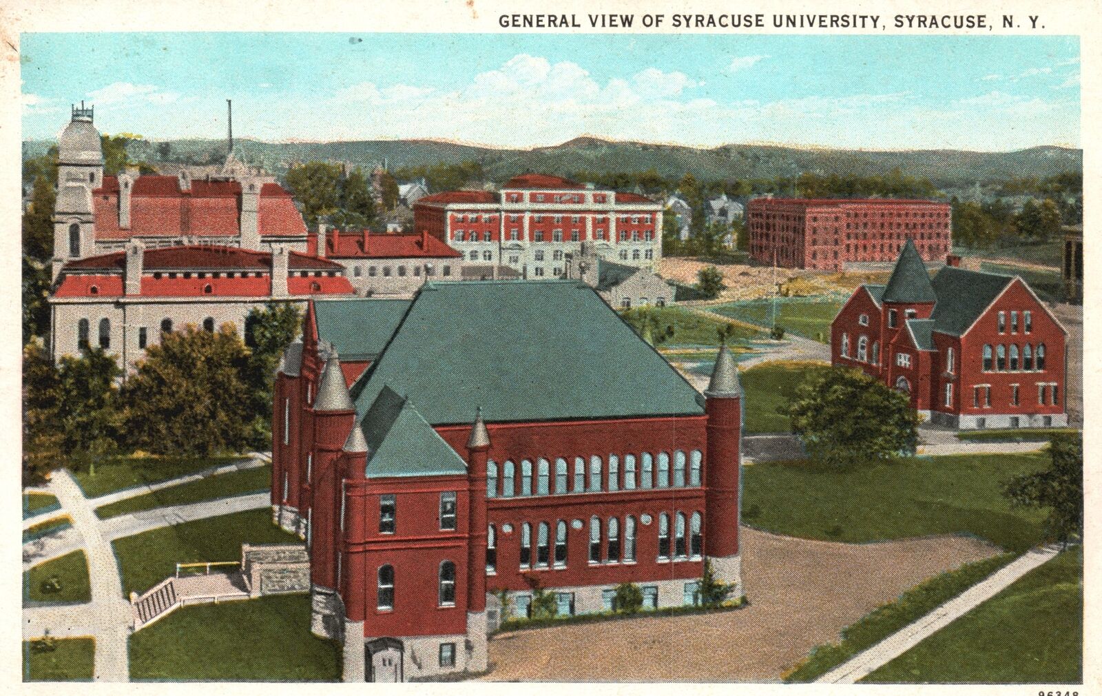Vintage Postcard Stadium Entrance Syracuse University Campus Syracuse New York