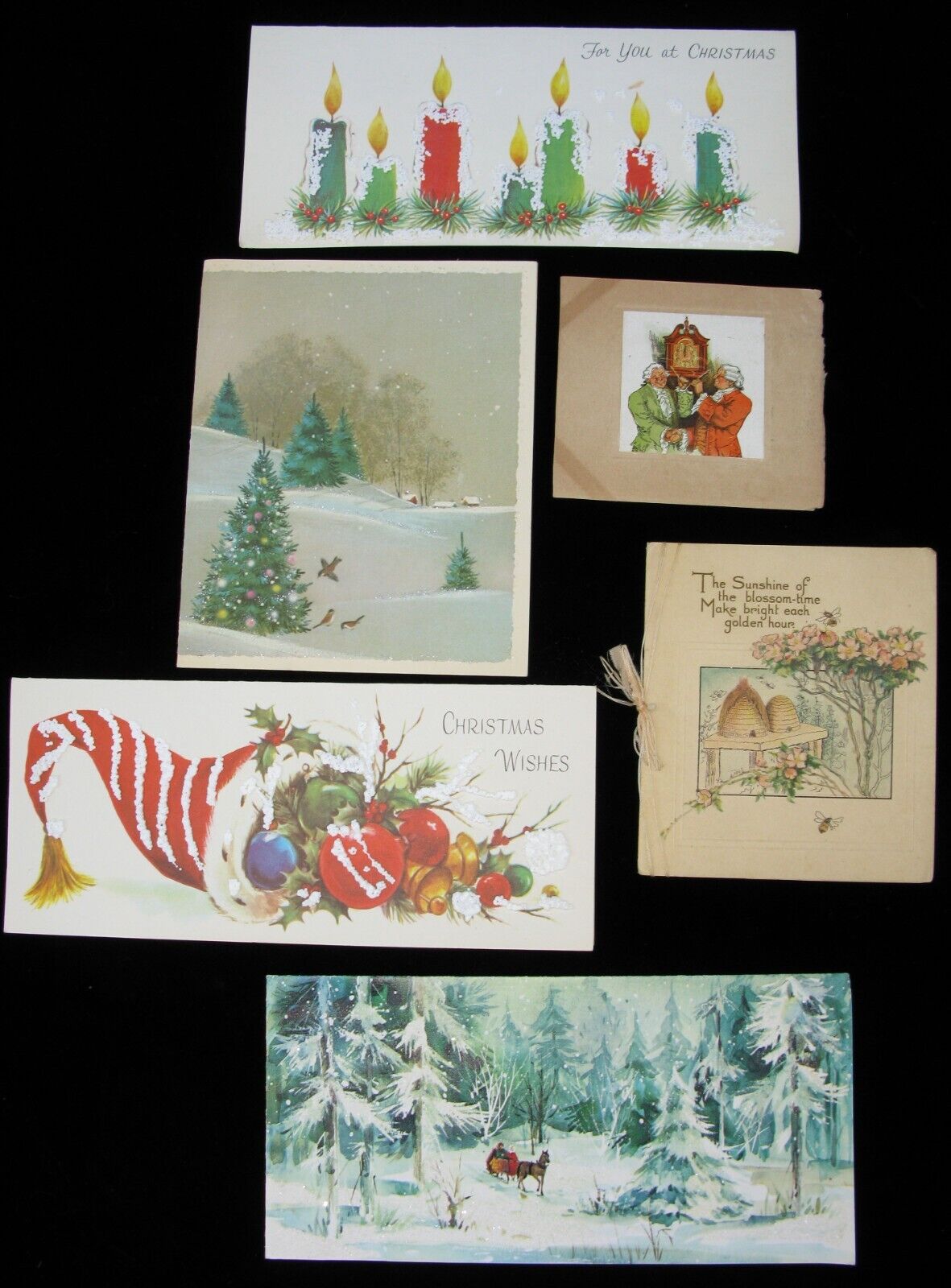 VINTAGE LOT OF HOLIDAY SEASONAL CHRISTMAS CARDS NORCROSS AND OTHER DESIGNERS 