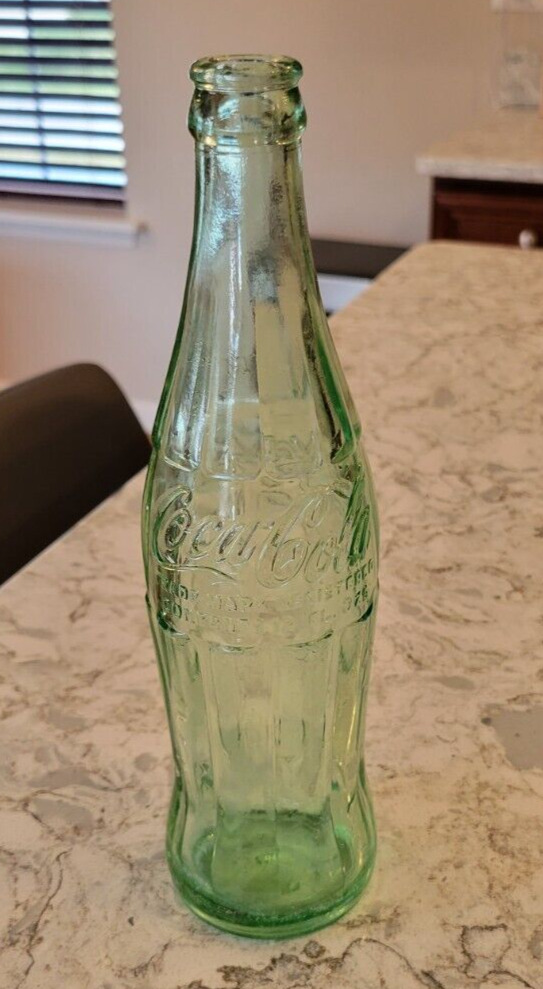 Vintage 1956 Coke Coca Cola 12 oz Bottle Embossed Green Glass 10\