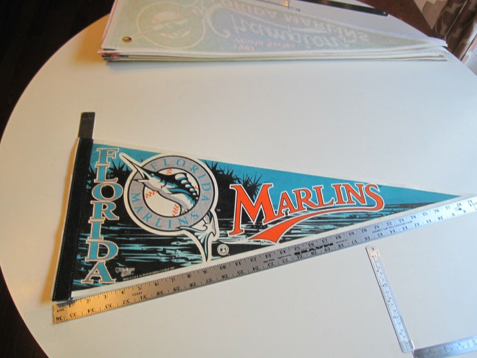Vintage MLB 1997 Florida Marlins Souvenir Pennant BIS