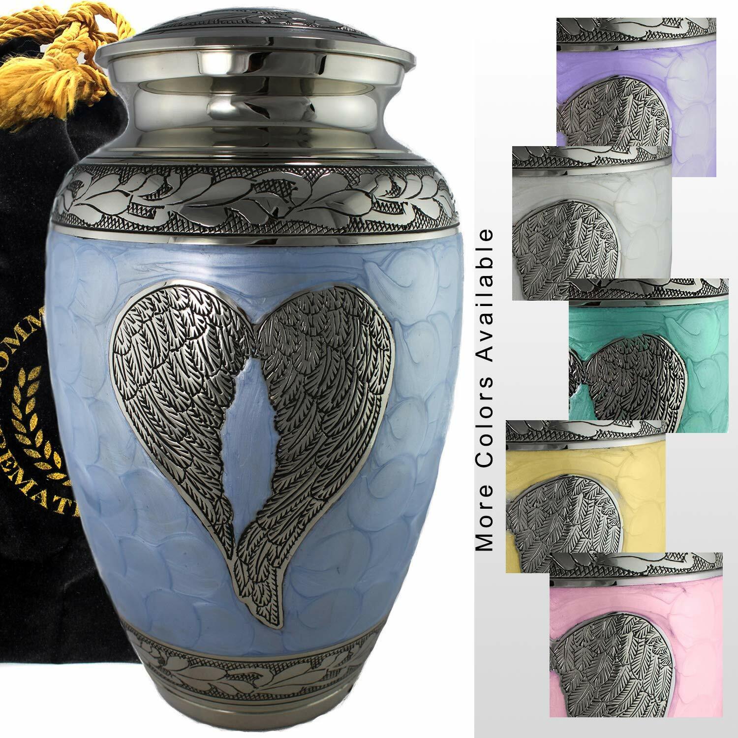 Loving Angel Blue Cremation Urn, Cremation Urns Adult, Urns for Human Ashes