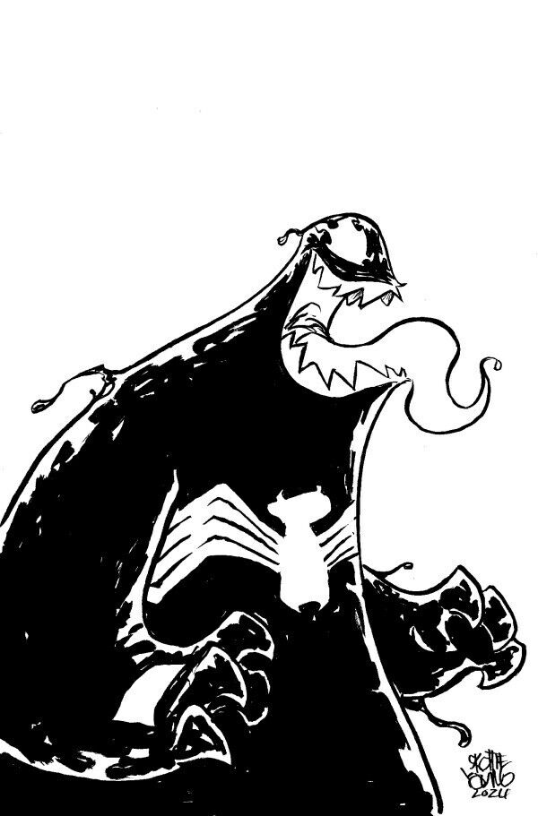 Venom #34 Skottie Young 1:50 Sketch Big Marvel PRESALE 6/5 Marvel 2024