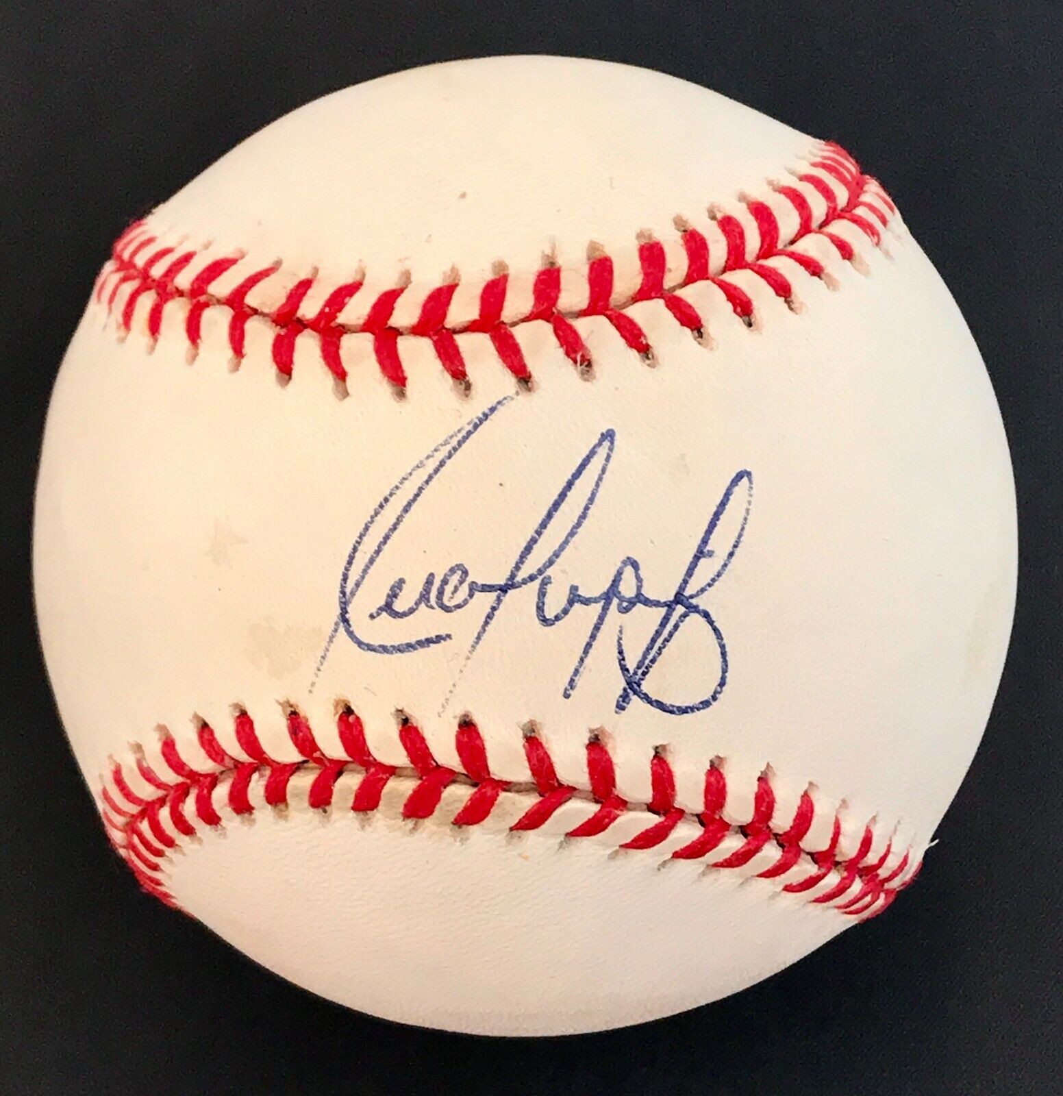 RAUL MONDESI (Dodgers) signed National League (White) baseball (TU)
