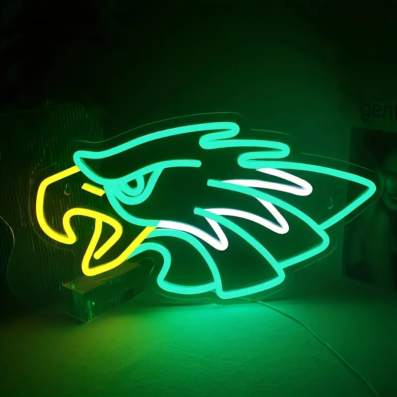 Philadelphia Eagles Man Cave Neon Light Sign Lamp Go Birds  9.4in x 16.5in
