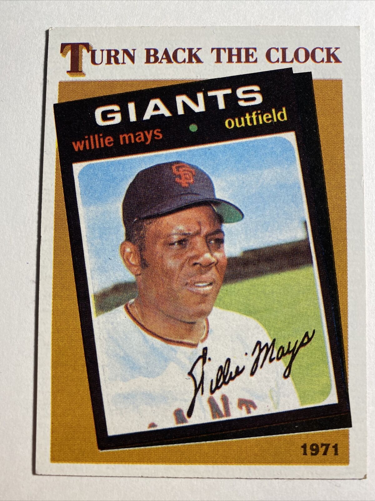 1986 TOPPS 1971 Turn Back the Clock Willie Mays #403