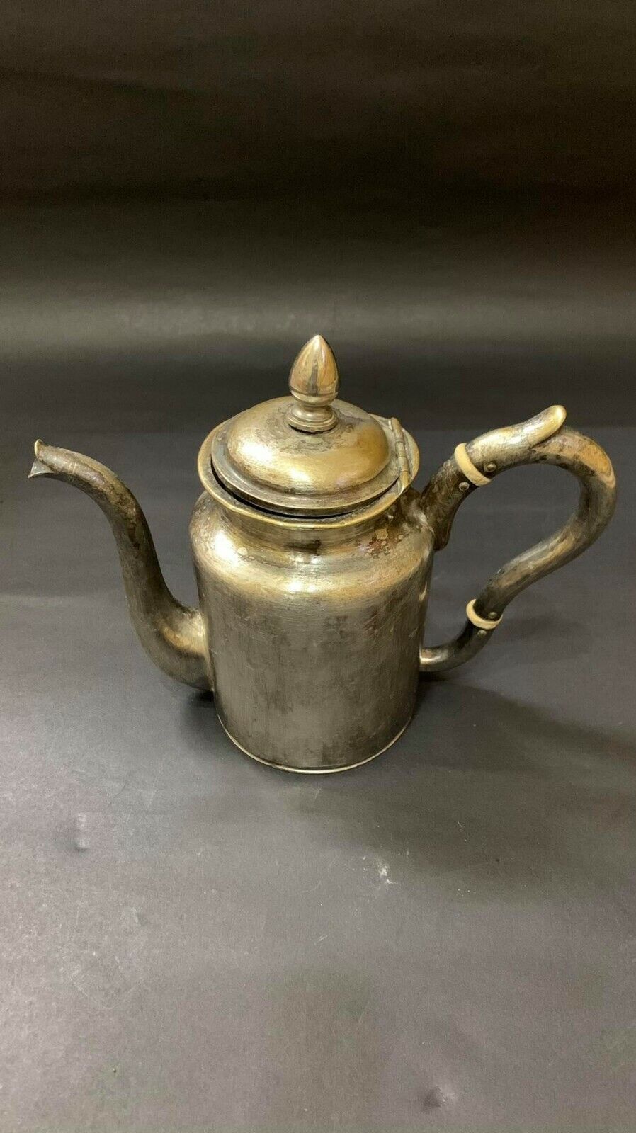 1865 Antique Rare  Brass Copper Hammered Teapot By GEBR BUCH WARSCHAU Home Decor