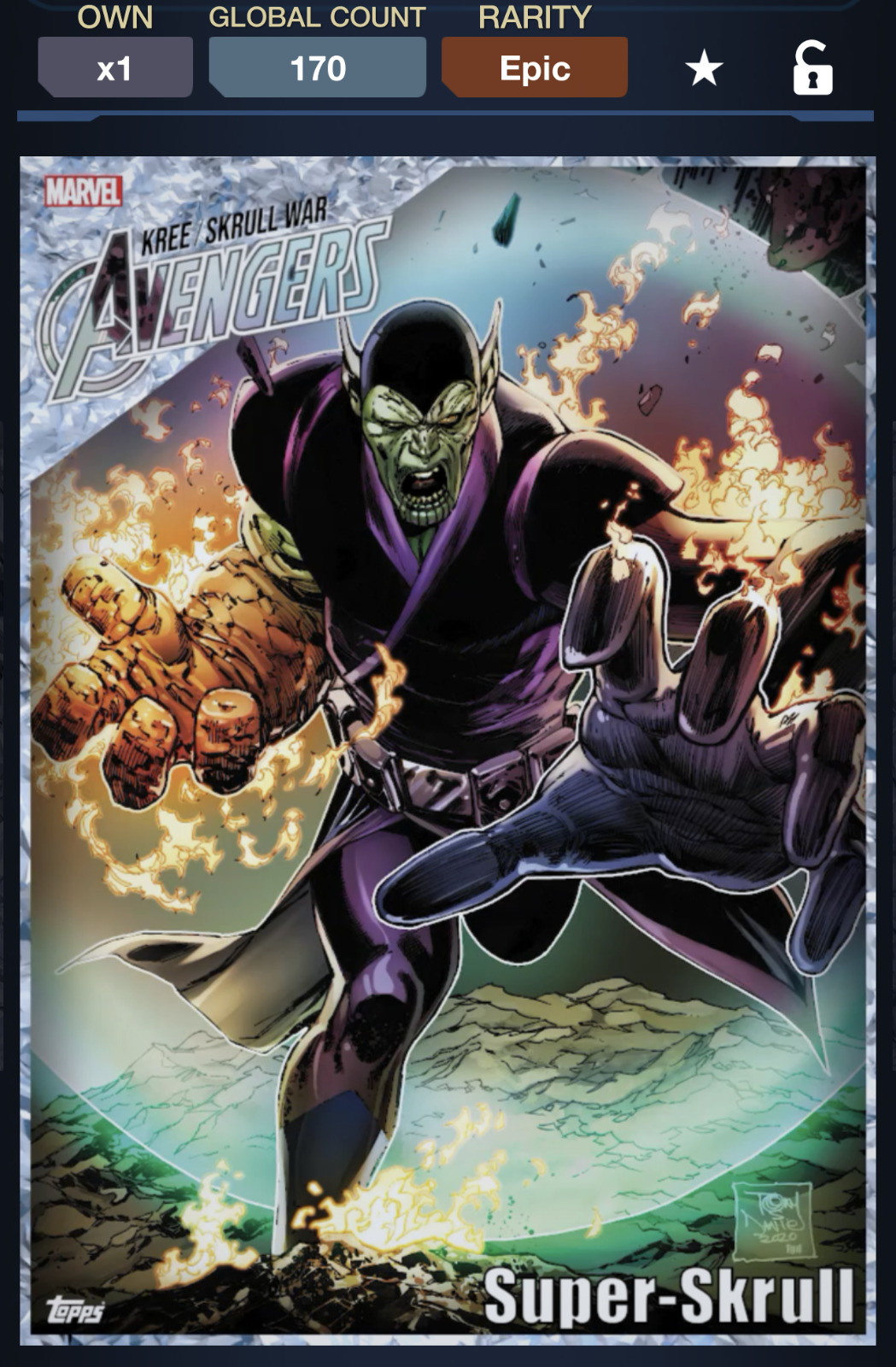 Topps Marvel Collect Super-Skrull 2022 Kree Skrull War Diamond Motion EPIC