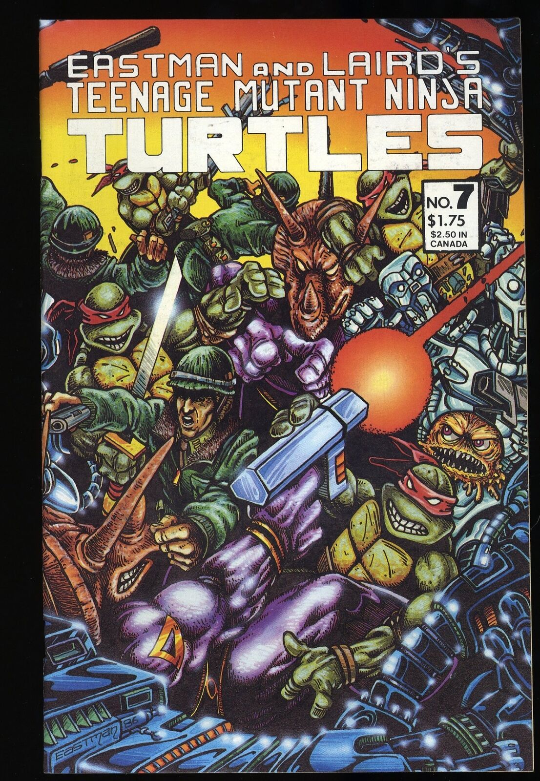 Teenage Mutant Ninja Turtles #7 NM+ 9.6 Marvel 1986