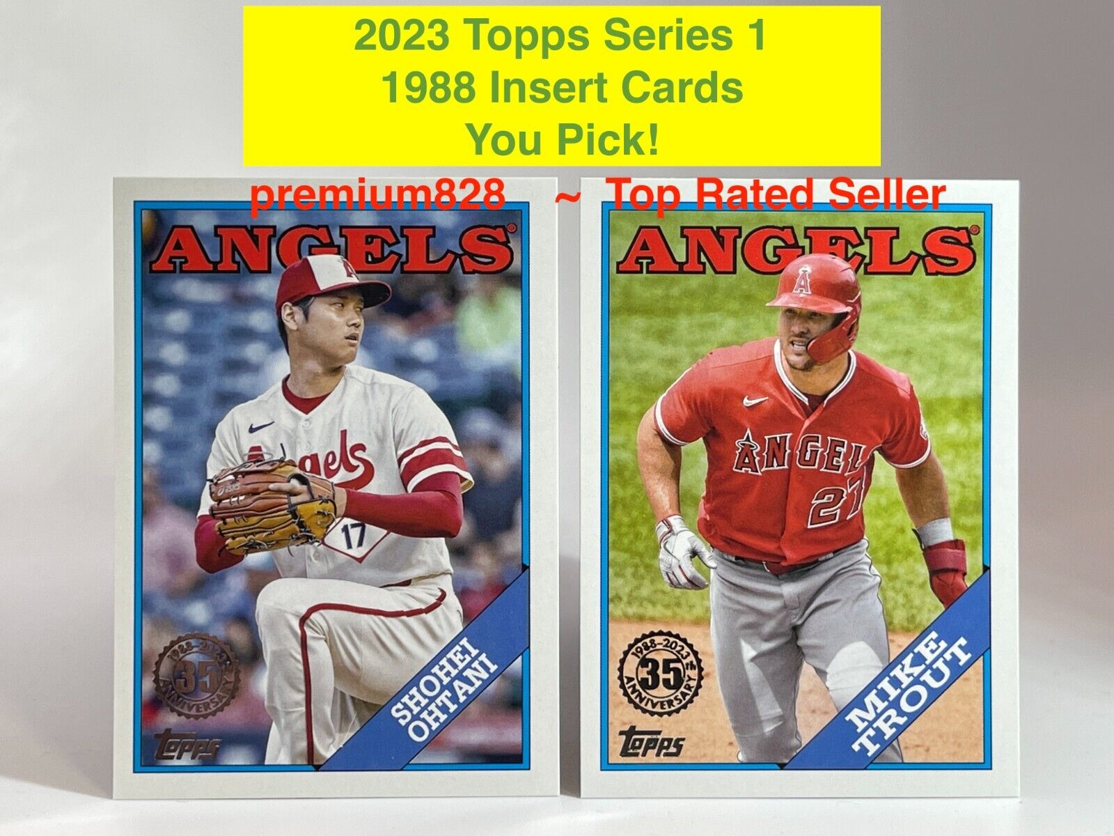 2023 Topps Series 1 Baseball 1988 INSERT CARDS Finish Set YOU PICK 