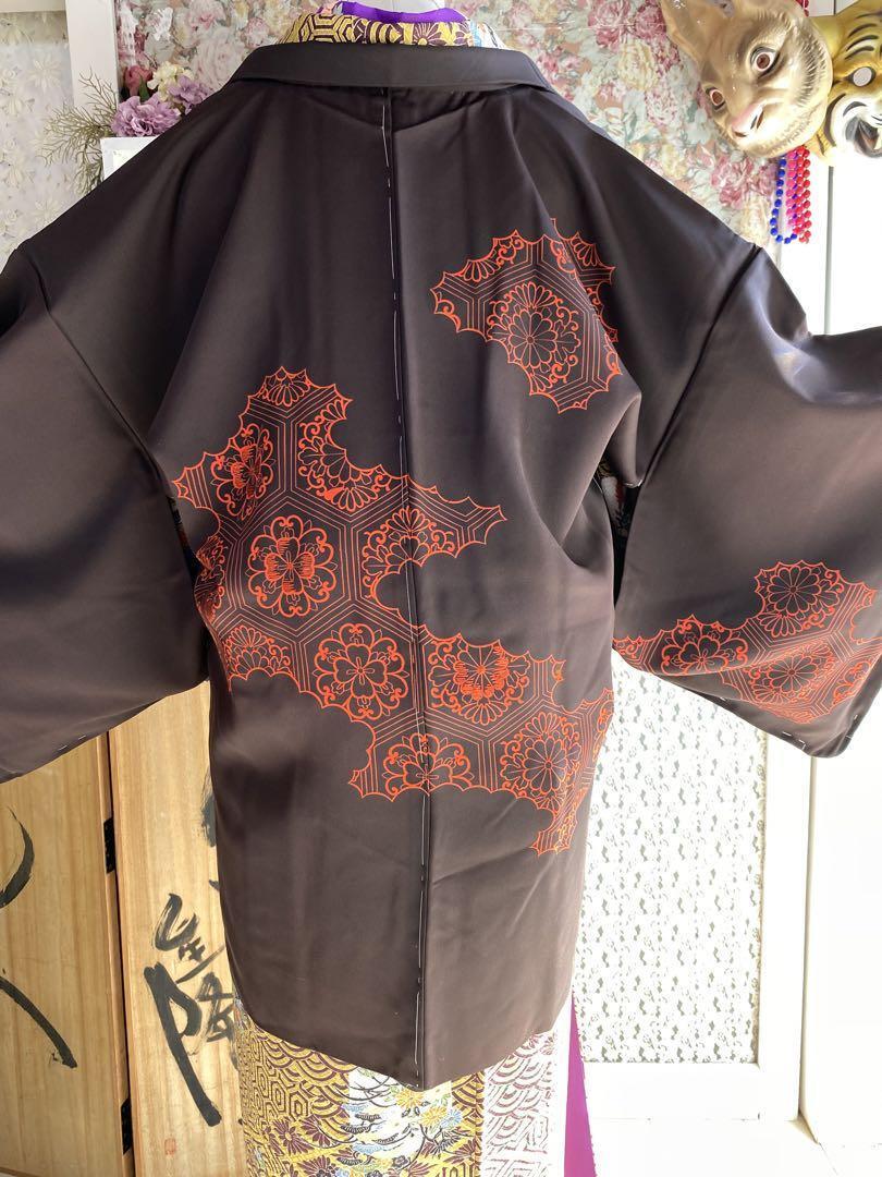 Japanese Haori Picture Feather Pattern only Haori Pure Silk