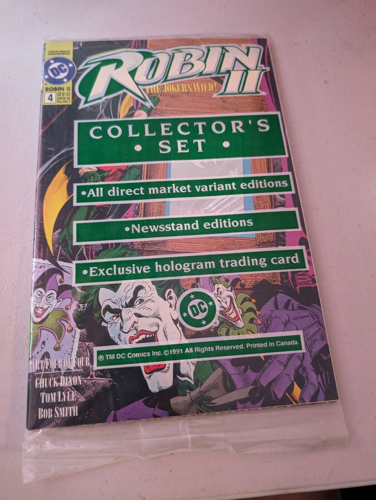 Robin II The Joker\'s Wild Collectors Set #4 Sealed w/Card & 2 Comics 1991 DC