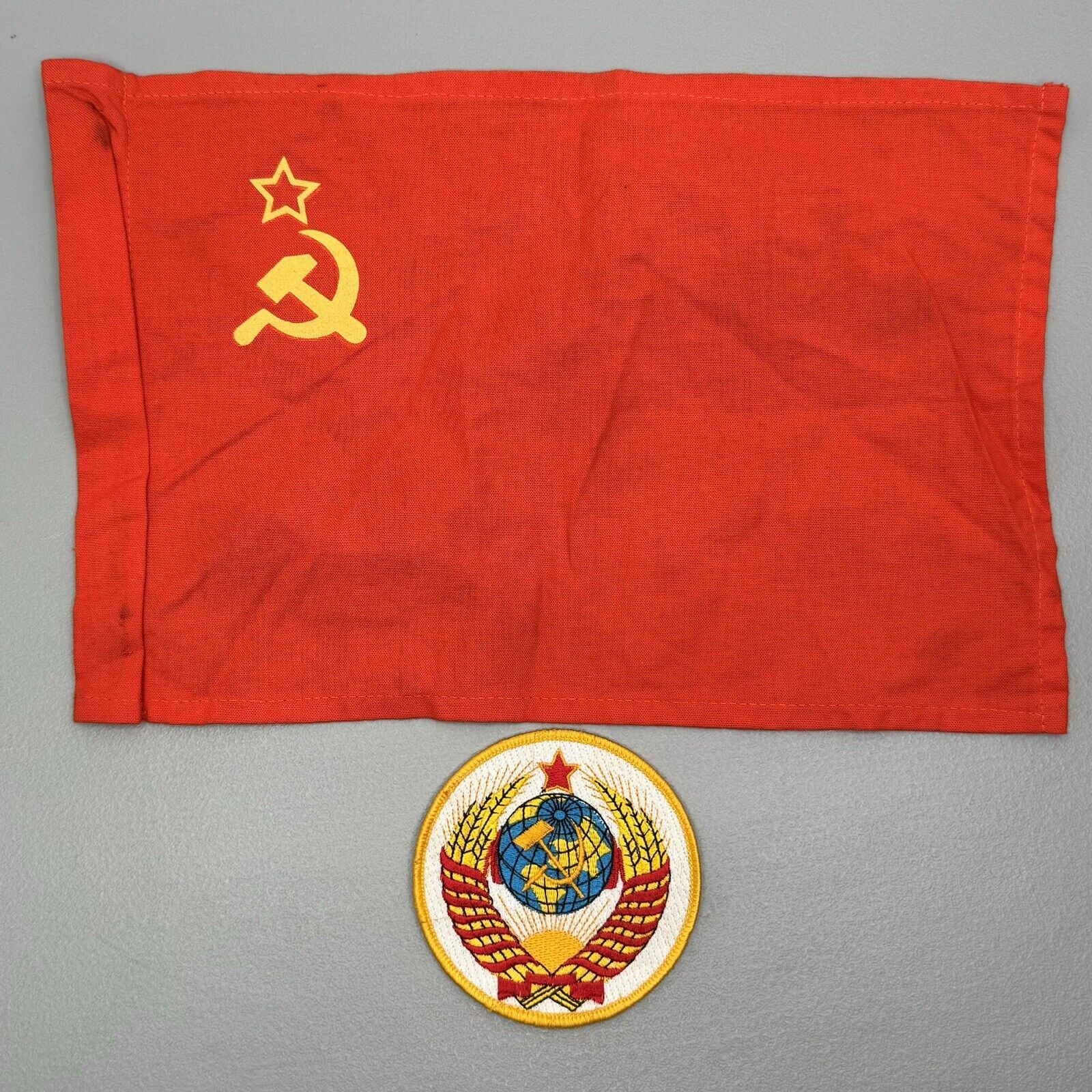 Rare Lot Russian Soviet Large Star Seal CCCP Space Program Patch National Emblem