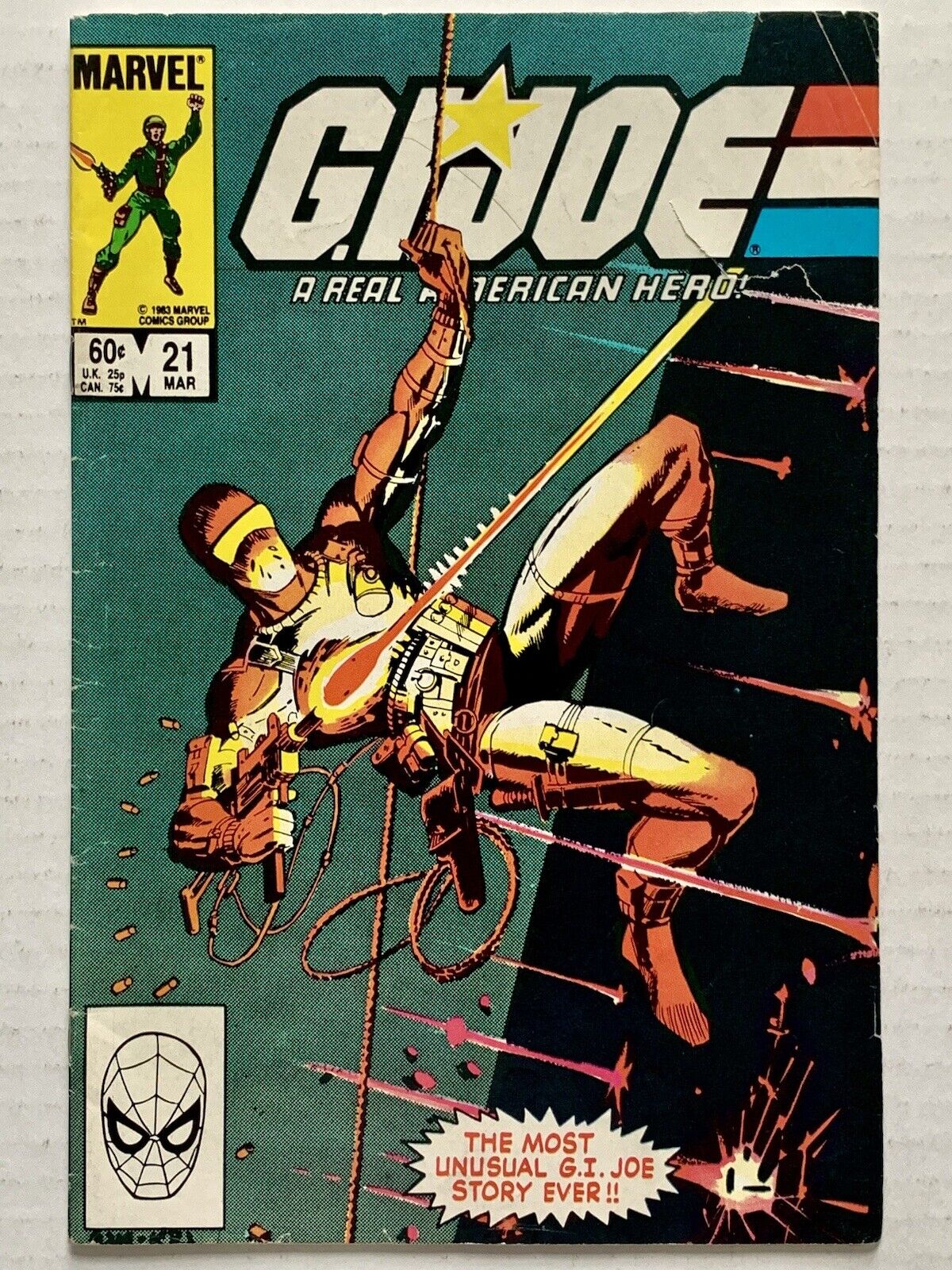 G.I. Joe #21 (1984) Silent Issue- 1st Storm Shadow (FN/3.5) Cover Tear -VINTAGE