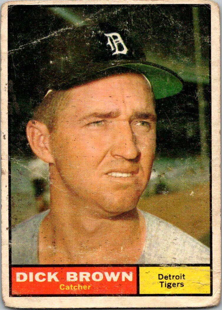 1961 Topps Baseball Card EX/EX+ # 192 Dick Brown