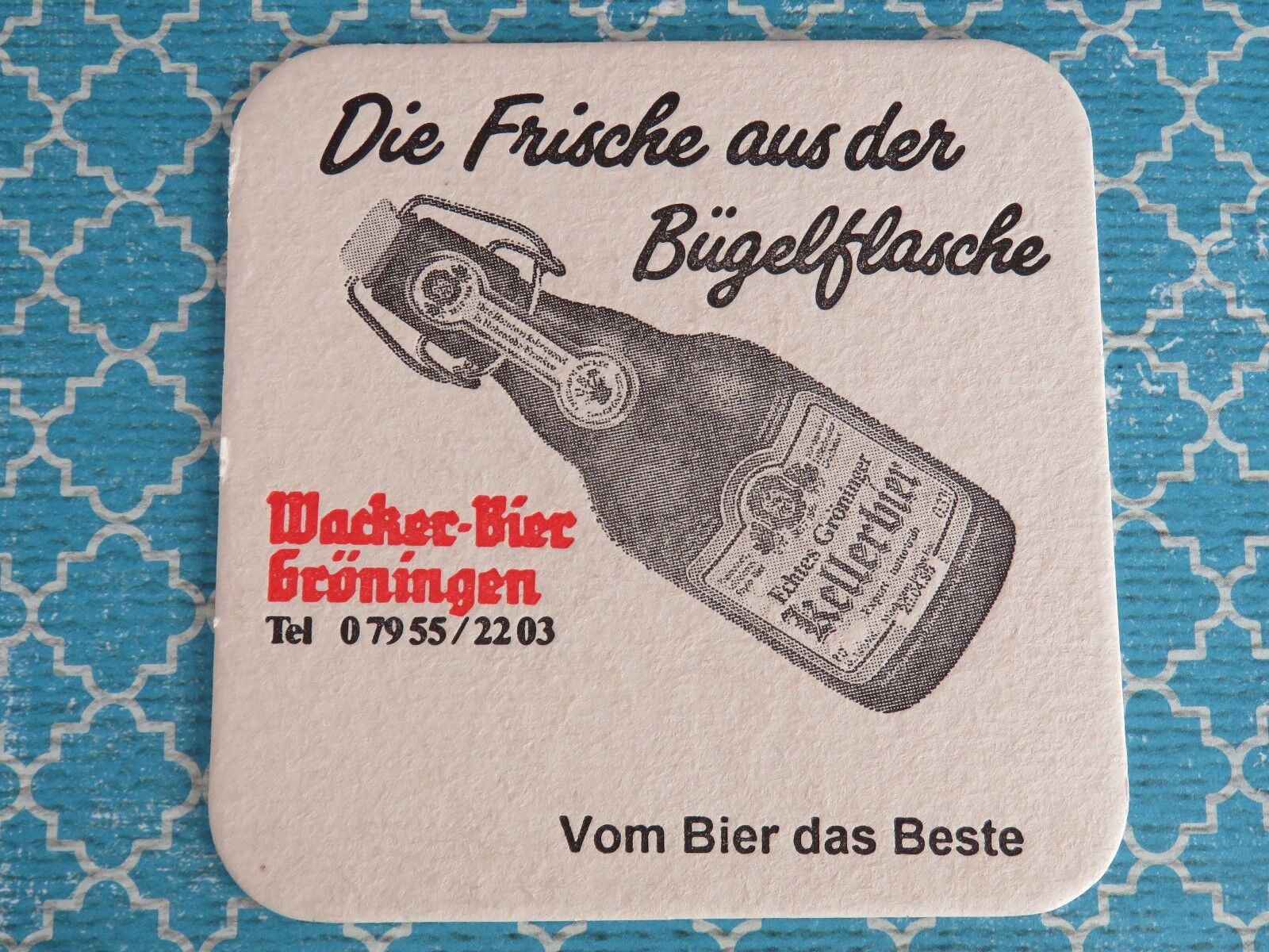 Beer Coaster ~ 1997 Brauerei Wacker Gröningen (Closed) — Satteldorf-Gröningen DE
