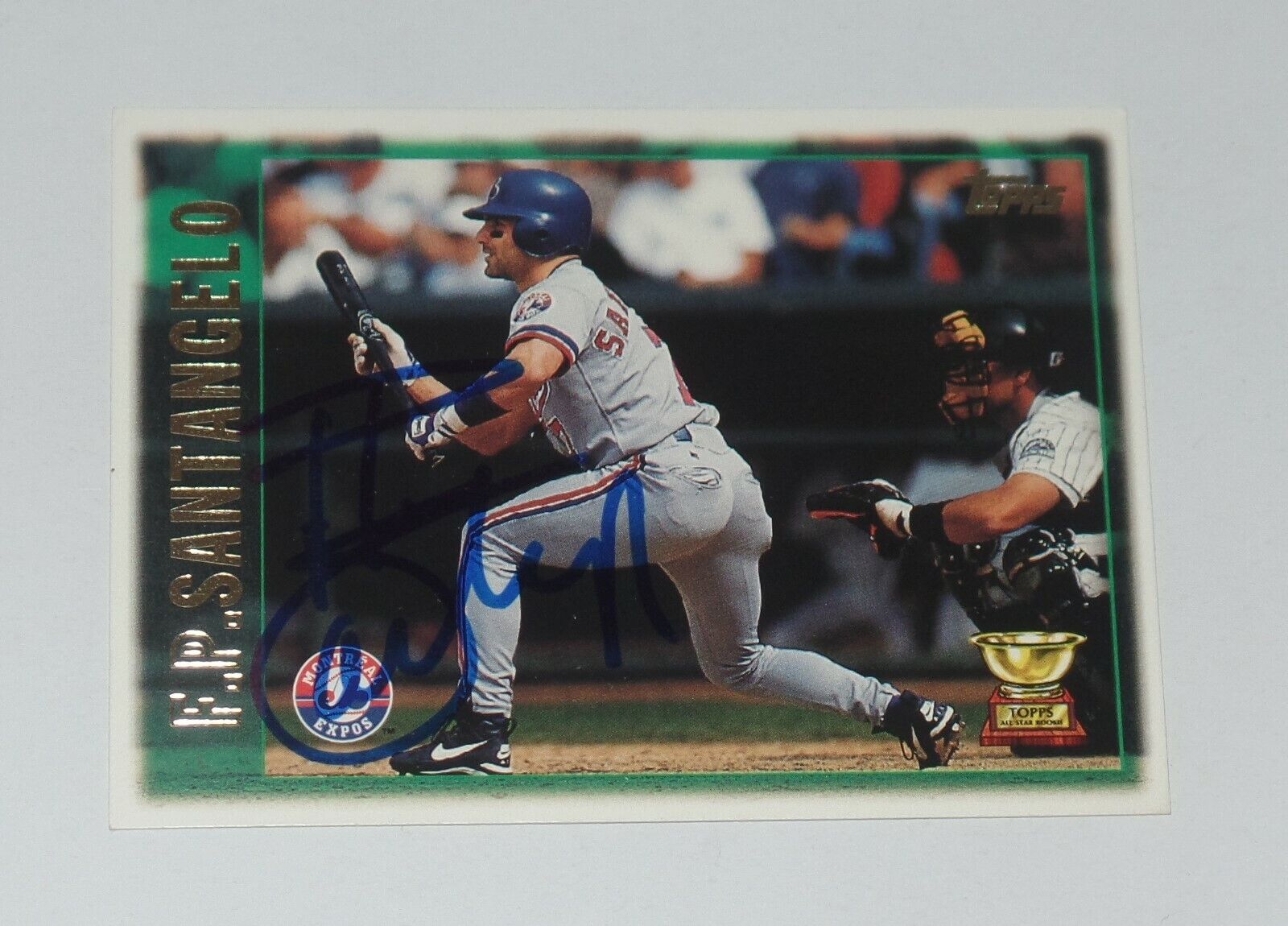 FP F.P. SANTANGELO SIGNED AUTO\'D 1997 TOPPS CARD #17 MONTREAL EXPOS GIANTS