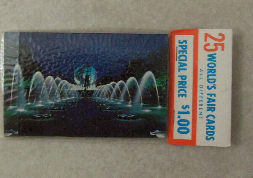 1964-1965 NEW YORK WORLD\'S FAIR 25 POSTCARDS SEALED IN PACKAGE ALL DIFFERENT