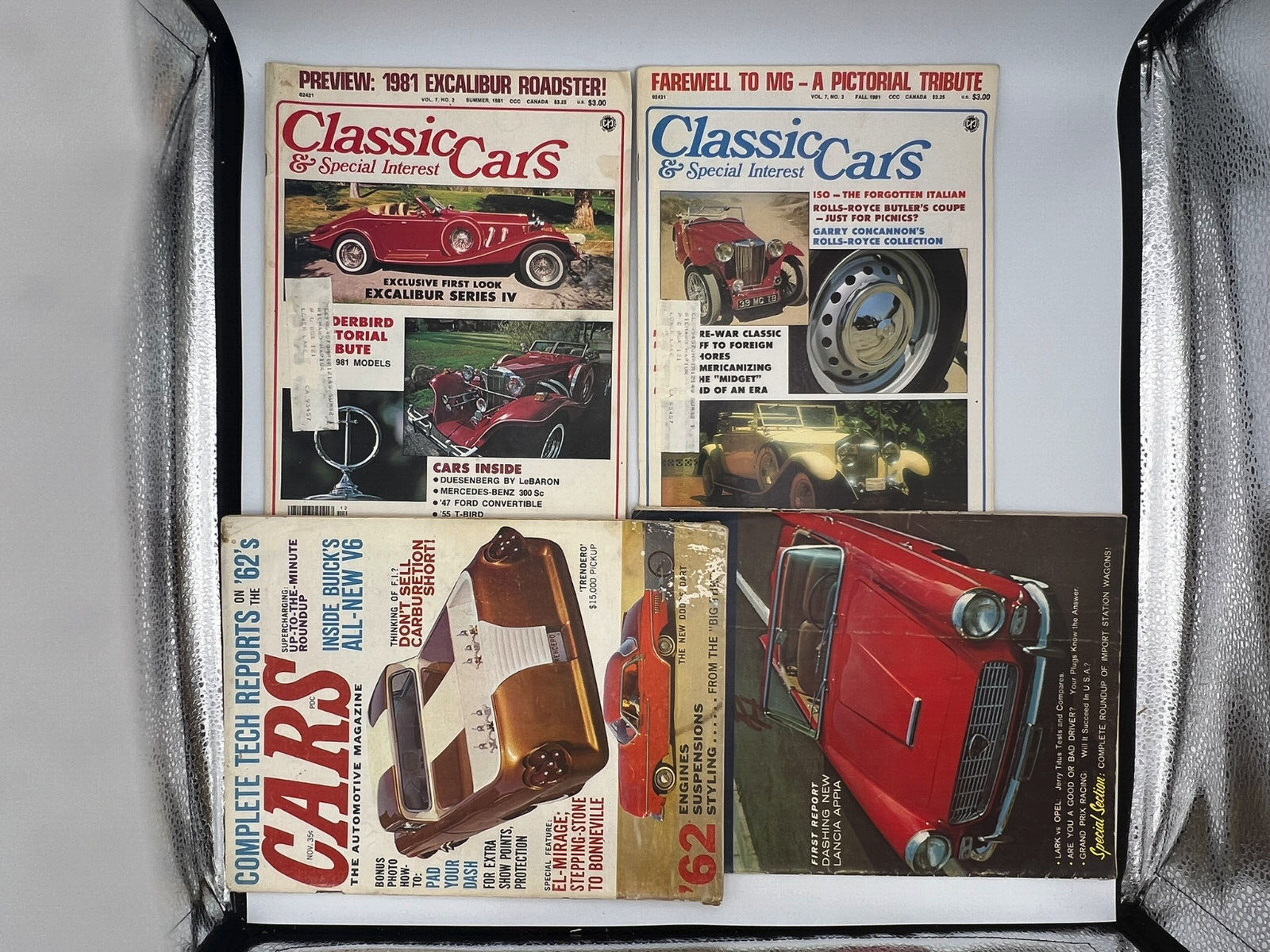 Vintage Lot of 8 Classic & Sports Car Magazines