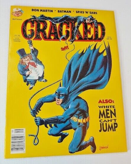 Cracked Magazine Batman White Man Cant Jump Daryl Strawberry 1992 Sept