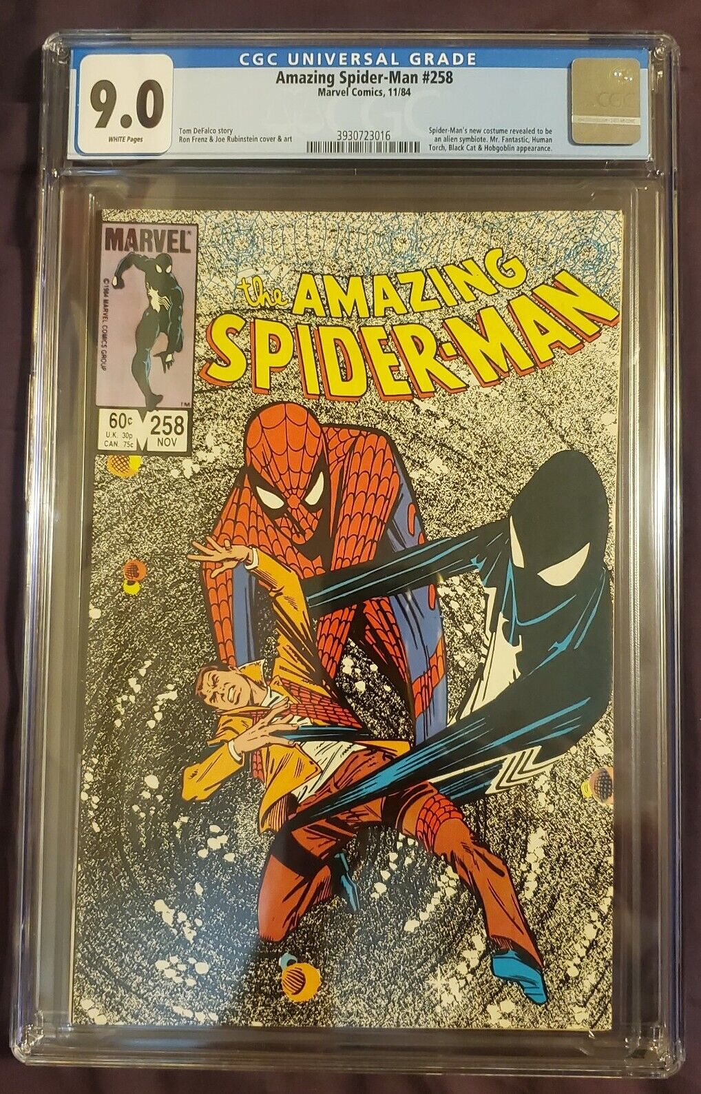 Amazing Spider-Man #258 CGC Graded 9.0 Marvel 1984 White Pages Comic Book + LOT