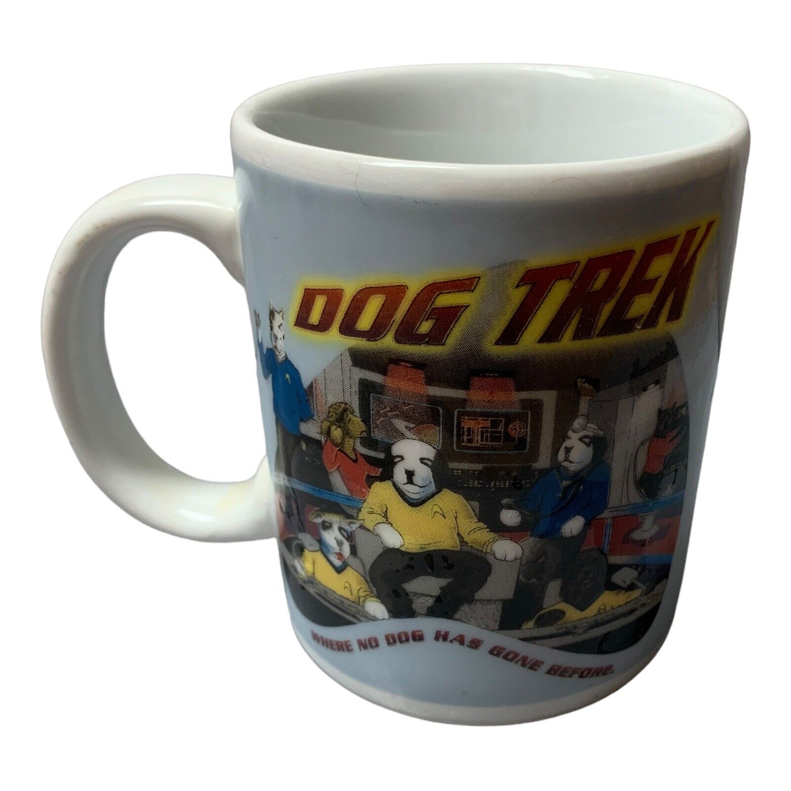 Vintage Big Dogs Mug Dog Trek Where No Dog Has Gone Before 1997 Coffee Cup