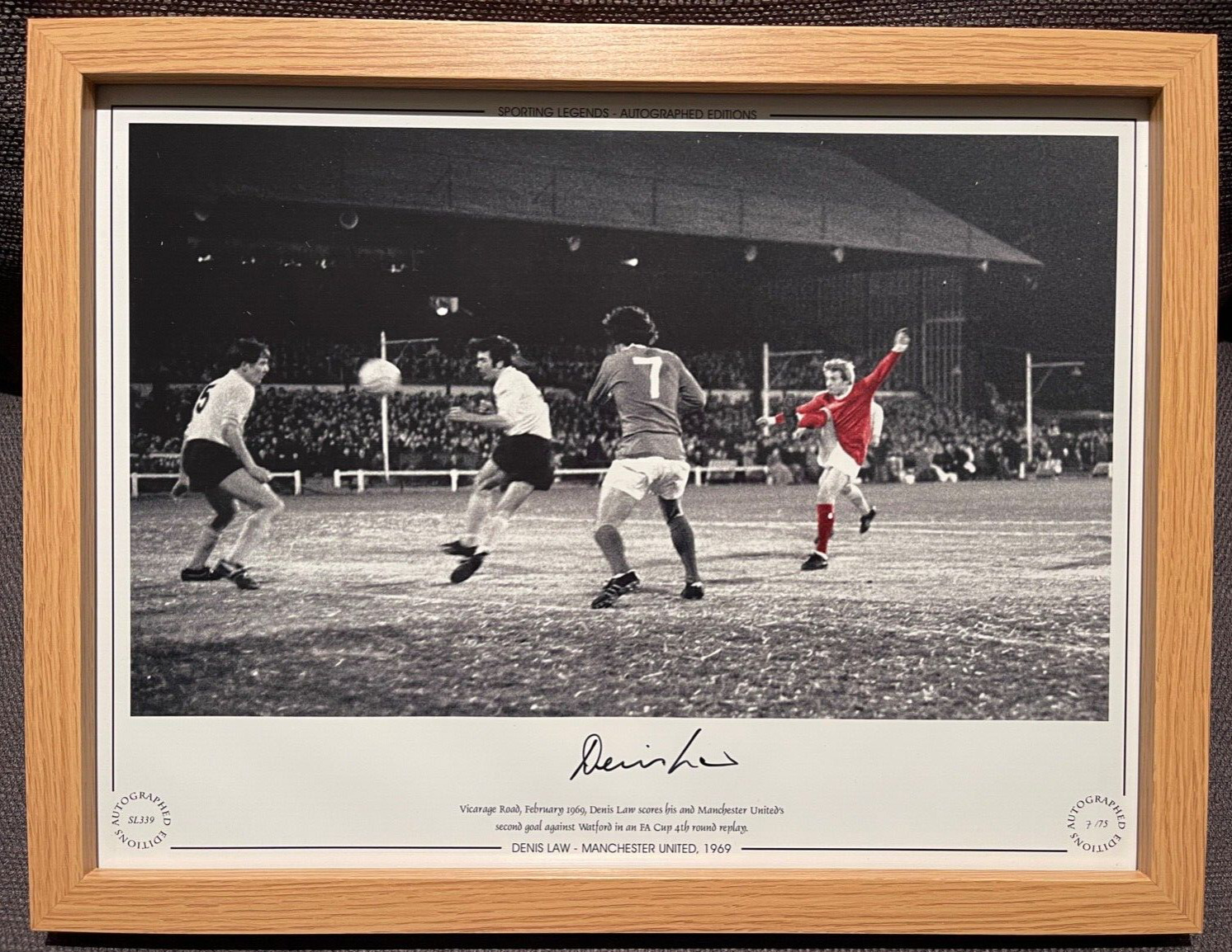 Denis Law - Manchester United Legend - 100% Hand Signed Ltd Edition Photo & COA