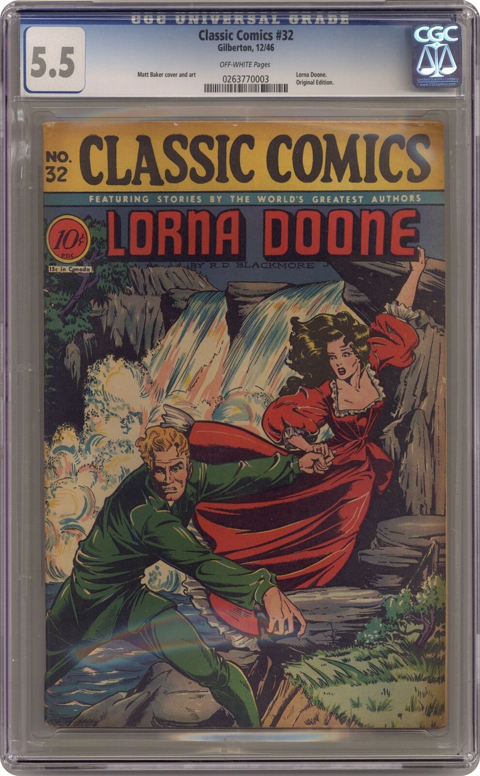 Classics Illustrated 032 Lorna Doone #1 CGC 5.5 1946 0263770003