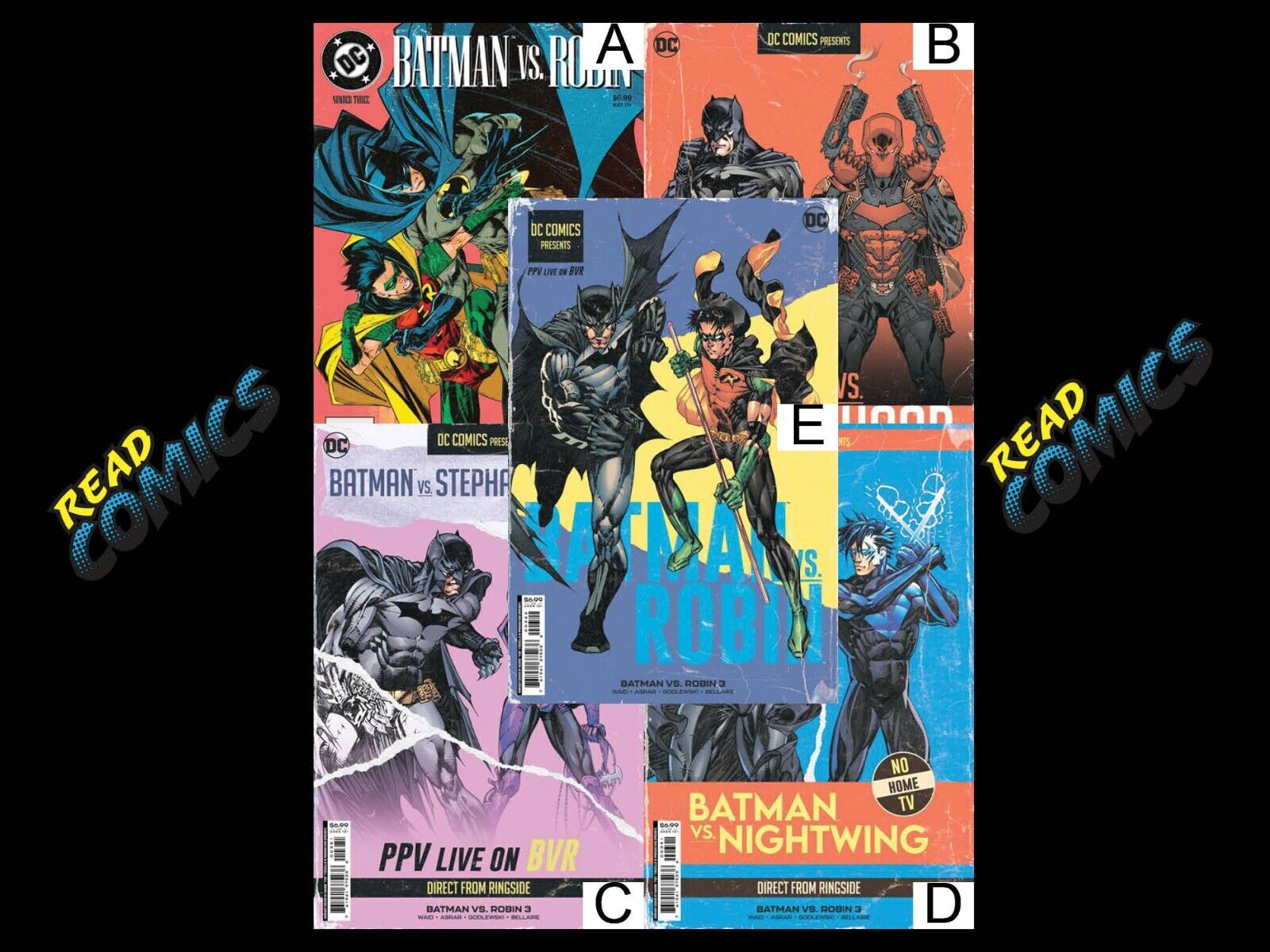 BATMAN VS ROBIN #3 vs Bundle Set of 5 / Redhood Nightwing Spoiler / Game Var