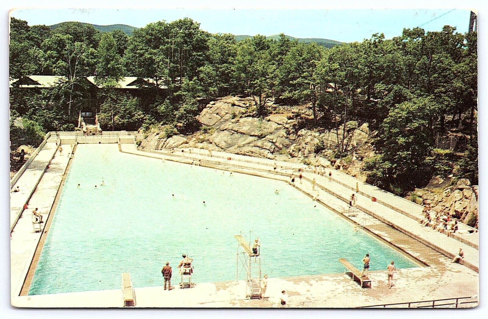 1954 Bear Mountain Swimming Pool Bear Mountain New York NY Posted Postcard