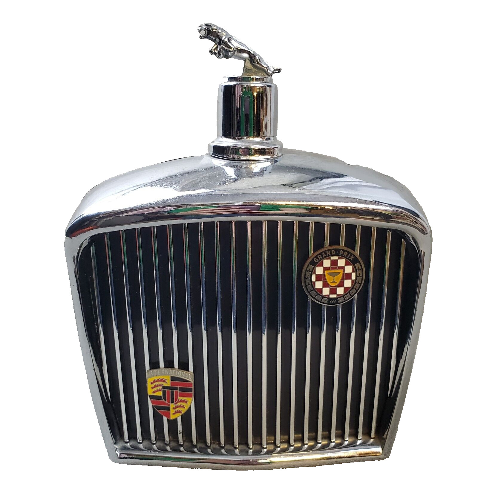 Vintage 1968 Jaguar Front Grill Musical Decanter Box Adult\'s Collectible Working