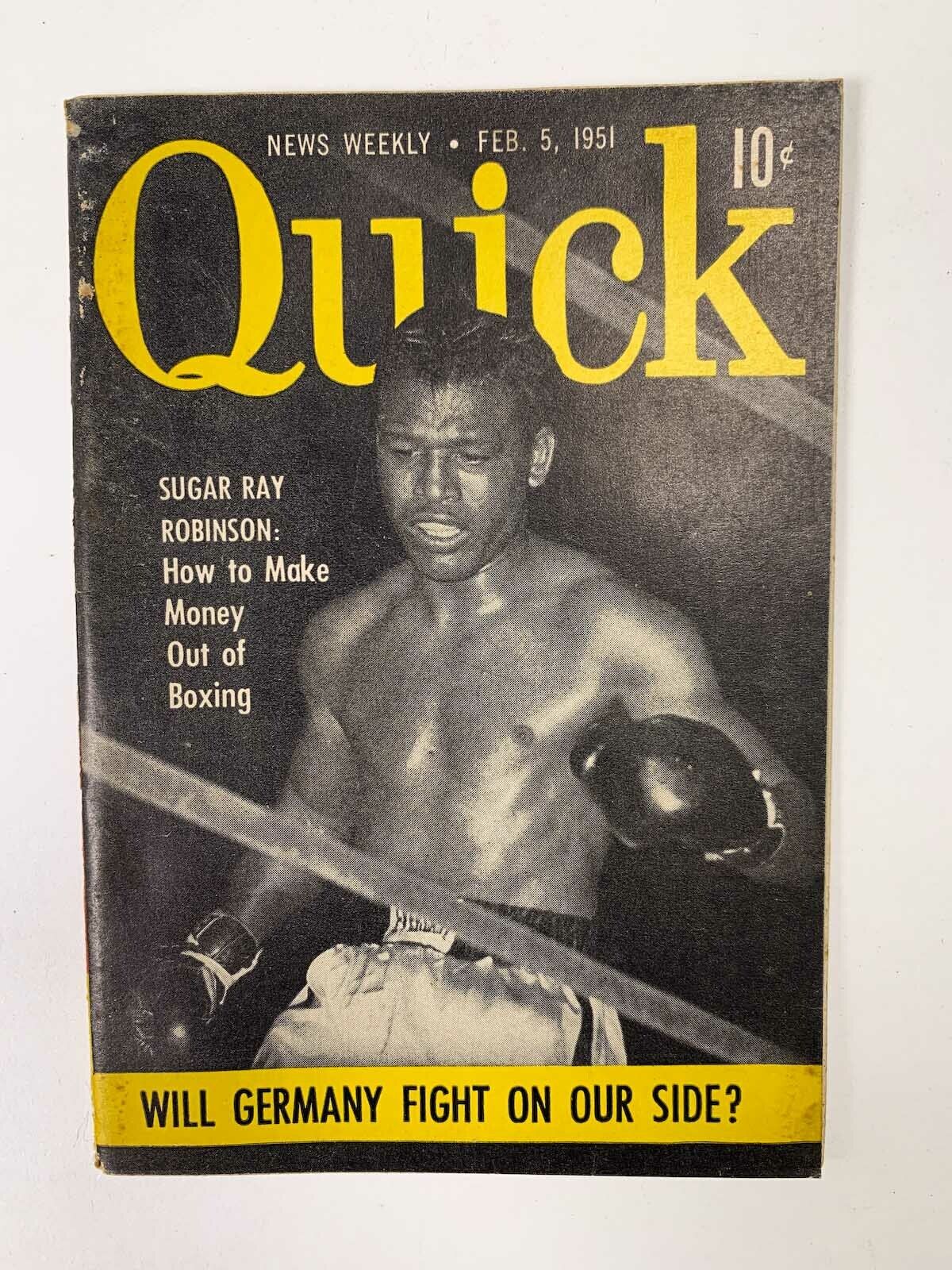 Quick News Weekly Magazine February 5 1951 cover Sugar Ray Robinson